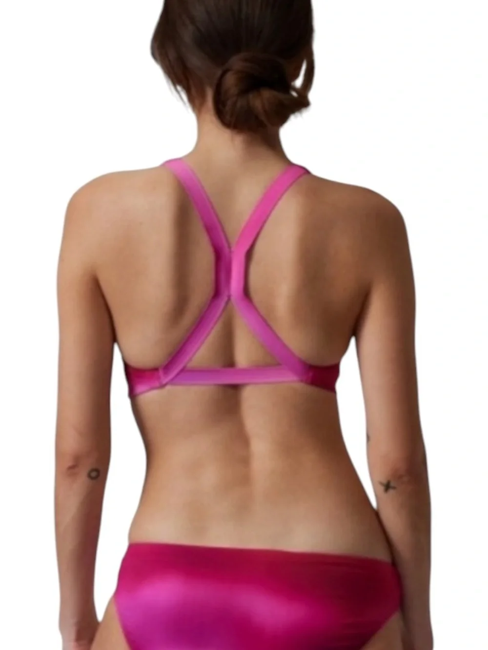NWT! Athleta Malibu Bikini Top Surf Blur Fushsia Size Medium